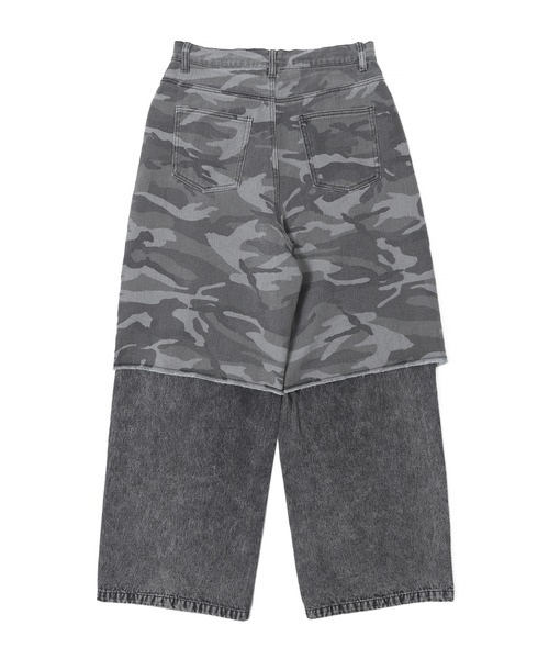 SHORT ROUND（ショートラウンド）の「SHORT ROUND/ドッキングデニムパンツ（デニムパンツ・メンズ・ブラック系3・LARGE/MEDIUM）」の13枚目の写真