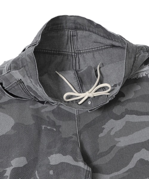 SHORT ROUND（ショートラウンド）の「SHORT ROUND/ドッキングデニムパンツ（デニムパンツ・メンズ・ブラック系3・LARGE/MEDIUM）」の4枚目の写真