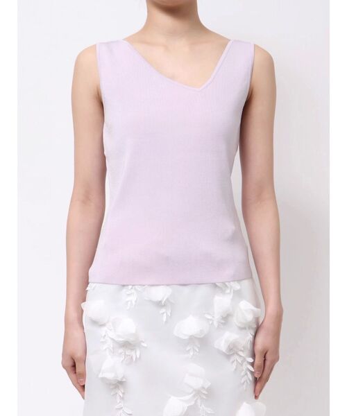 OUNNOUN(オウンノウン)の「【OUNNOUN】アシメカッティングニット(ニット/セーター・レディース・ブラック/オフホワイト/ラベンダー・FREE)」の8枚目の写真