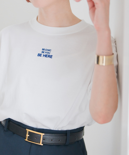 Spick & Span（スピックアンドスパン）の「メッセージロゴTシャツ（Tシャツ/カットソー・レディース・レッド/ブラック/ブルー・FREE）」の10枚目の写真