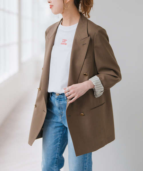 Spick & Span（スピックアンドスパン）の「メッセージロゴTシャツ（Tシャツ/カットソー・レディース・レッド/ブラック/ブルー・FREE）」の5枚目の写真