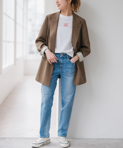 Spick & Span（スピックアンドスパン）の「メッセージロゴTシャツ（Tシャツ/カットソー・レディース・レッド/ブラック/ブルー・FREE）」の4枚目の写真