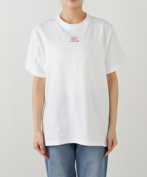 Spick & Span（スピックアンドスパン）の「メッセージロゴTシャツ（Tシャツ/カットソー・レディース・レッド/ブラック/ブルー・FREE）」の16枚目の写真