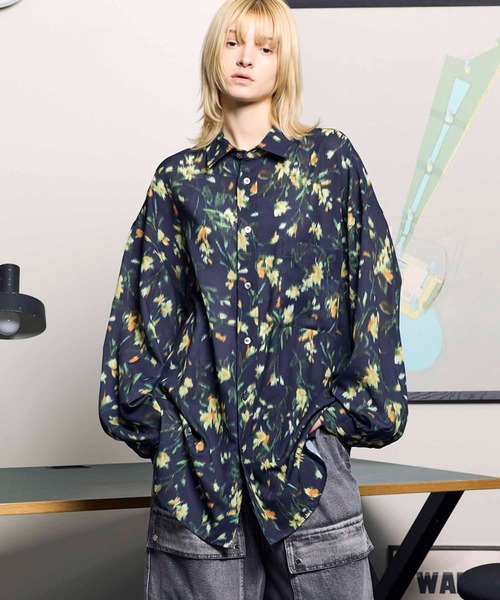 【ククリ】MAISON SPECIAL UNISEX》【LIMITED EDITION】ORIGINAL GRAPHIC Prime-Over Shirt Coat