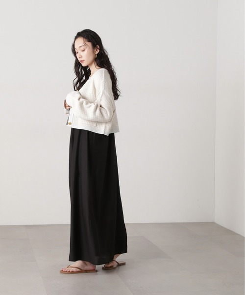 N.（N. Natural Beauty Basic）（エヌエヌナチュラルビューティーベーシック）の「ギャザーキャミワンピース（ワンピース・レディース・ブラック/ベージュ/オレンジ・MEDIUM）」の11枚目の写真