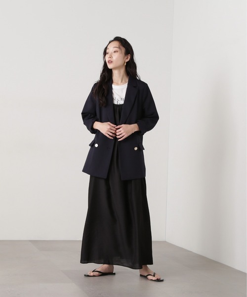 N.（N. Natural Beauty Basic）（エヌエヌナチュラルビューティーベーシック）の「ギャザーキャミワンピース（ワンピース・レディース・ブラック/ベージュ/オレンジ・MEDIUM）」の19枚目の写真