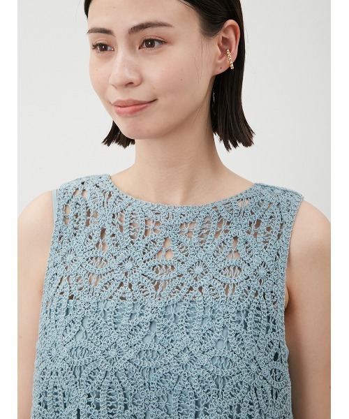 Mila Owen（ミラオーウェン）の「クロシェニットレイヤードキャミ