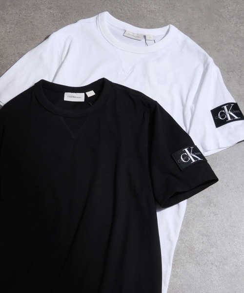 Calvin Klein（カルバン・クライン）の「【Calvin Klein JEANS/カルバンクライン ジーンズ】BADGE Regular Fit SS T-Shirt/バッジ レギュラーフィット半袖Tシャツ（Tシャツ/カットソー・メンズ・ブラック/ホワイト・XL/L/M/S）」の3枚目の写真