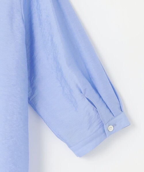 J.PRESS Ladies(J.プレス レディス)の「【WEB限定カラーあり・洗える】Sheer Vis リネン バンドカラー ブラウス(シャツ/ブラウス・レディース・アイボリー系/サックスブルー系/カーキ系/ネイビー系・XS)」の18枚目の写真