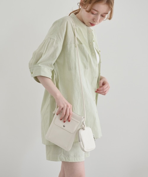 Crisp(クリスプ)の「ポーチ付きミニショルダーバッグ(ショルダーバッグ・レディース・ホワイト/ライトグレー/ブルー・FREE)」の11枚目の写真