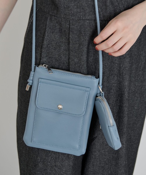 Crisp(クリスプ)の「ポーチ付きミニショルダーバッグ(ショルダーバッグ・レディース・ホワイト/ライトグレー/ブルー・FREE)」の16枚目の写真