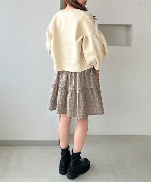apres jour clair(アプレジュールクレア)の「【apres jour clair】袖ボリュームカーディガン(カーディガン/ボレロ・レディース・ピンクベージュ/ライトイエロー/アイボリー・フリー/X-LARGE)」の11枚目の写真