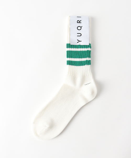 417 EDIFICE(フォーワンセブンエディフィス)の「YUQRI WALKY(ソックス/靴下・メンズ・ホワイト/ブラック/ネイビー/グリーン/レッド・FREE)」の3枚目の写真