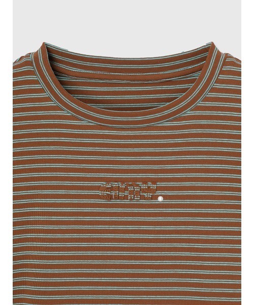 EIMY ISTOIRE（エイミーイストワール）の「eimyボーダー Tシャツ（Tシャツ/カットソー・レディース・ブラウン/ピンク/ブラック・F）」の15枚目の写真