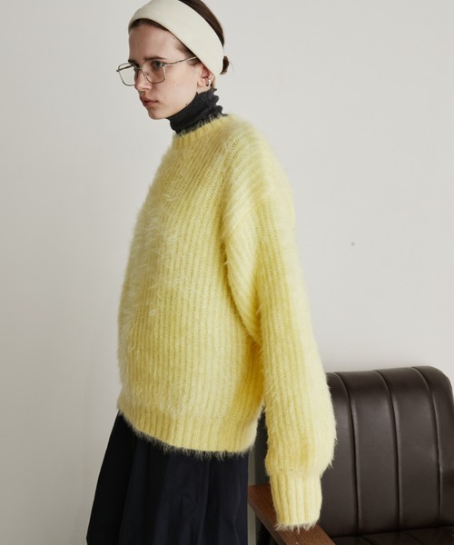 Auntie Rosa Holiday（アンティローザホリデー）の「ラメフェザーヤーンプルオーバー（ニット/セーター・レディース・ブルー/ブラック/ピンク/レッド/イエロー・FREE）」の8枚目の写真