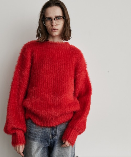 Auntie Rosa Holiday（アンティローザホリデー）の「ラメフェザーヤーンプルオーバー（ニット/セーター・レディース・ブルー/ブラック/ピンク/レッド/イエロー・FREE）」の15枚目の写真