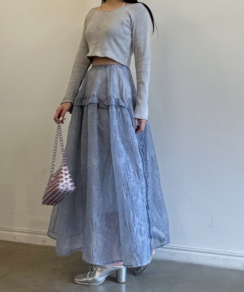 美品✨HONEY MI HONEY jacquard frill skirt HONEY MI HONEY（ハニーミーハニー）の「【ZOZO限定】jacquard