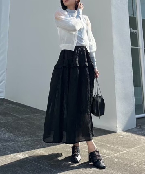 セール】【ZOZO限定】jacquard frill skirt（スカート）｜HONEY