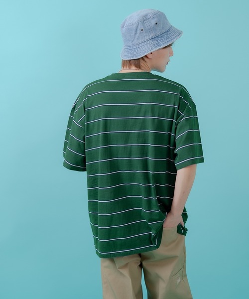 improves(インプローブス)の「マルチボーダー 半袖Tシャツ(Tシャツ/カットソー・メンズ・ホワイト/グリーン/ベージュ/ネイビー/チャコール/ブルー・MEDIUM/LARGE/X-LARGE)」の22枚目の写真