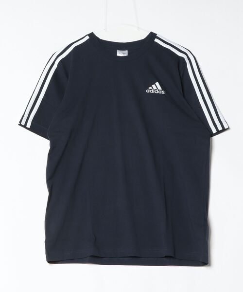 adidas(アディダス)の「アディダス adidas エッセンシャルズ 3ストライプス 半袖Tシャツ(Tシャツ/カットソー・メンズ・ホワイト/ブラック/ネイビー・LL/S/M/L)」の2枚目の写真