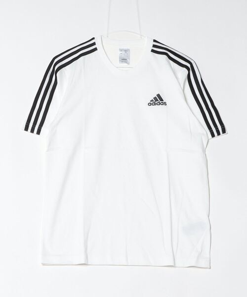 adidas(アディダス)の「アディダス adidas エッセンシャルズ 3ストライプス 半袖Tシャツ(Tシャツ/カットソー・メンズ・ホワイト/ブラック/ネイビー・LL/S/M/L)」の1枚目の写真