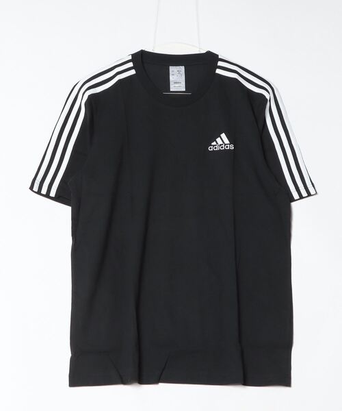adidas(アディダス)の「アディダス adidas エッセンシャルズ 3ストライプス 半袖Tシャツ(Tシャツ/カットソー・メンズ・ホワイト/ブラック/ネイビー・LL/S/M/L)」の3枚目の写真