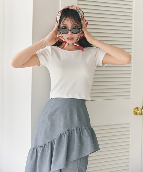 REDYAZEL（レディアゼル）の「アシメフリルスカート（スカート・レディース・ブラック/ブルー/グレー・SMALL/MEDIUM）」の6枚目の写真