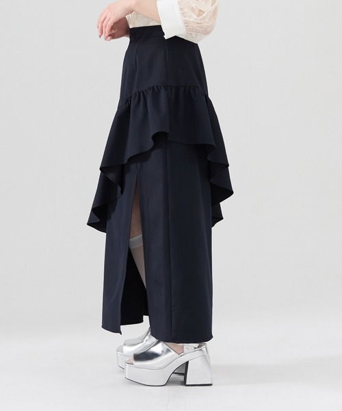 REDYAZEL（レディアゼル）の「アシメフリルスカート（スカート・レディース・ブラック/ブルー/グレー・SMALL/MEDIUM）」の15枚目の写真