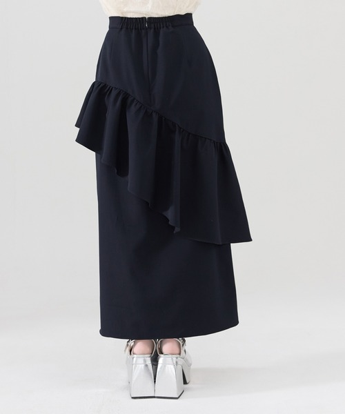 REDYAZEL（レディアゼル）の「アシメフリルスカート（スカート・レディース・ブラック/ブルー/グレー・SMALL/MEDIUM）」の16枚目の写真