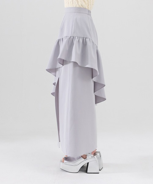 REDYAZEL（レディアゼル）の「アシメフリルスカート（スカート・レディース・ブラック/ブルー/グレー・SMALL/MEDIUM）」の21枚目の写真