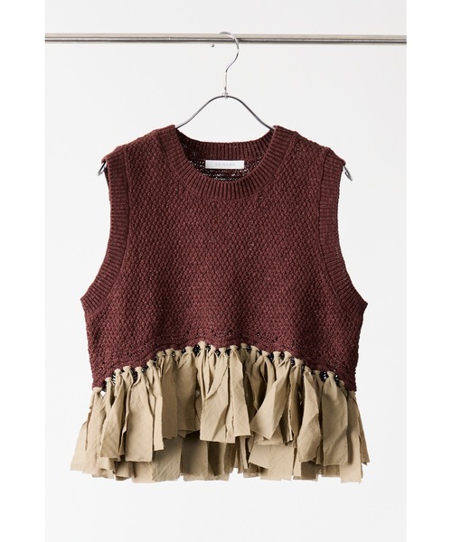 CHIGNON♡ニットベスト CHIGNON ドッキングニットベスト（ベスト）｜CHIGNON（シニヨン