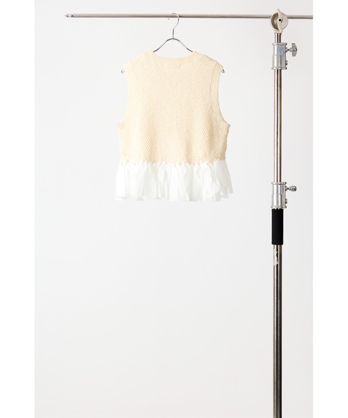CHIGNON♡ニットベスト CHIGNON（シニヨン）の「(CHIGNON)クロシェニットベスト（ベスト