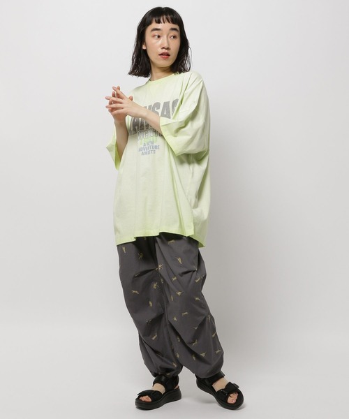 ニコアンド 新品未使用 フェードロゴチュニックTシャツ セール】フェードロゴチュニックTシャツ（Tシャツ/カットソー