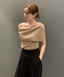 by LEGNA（バイレグナ）の「ノースリーブ風  ケープデザインサマーニットトップス（ニット/セーター）」