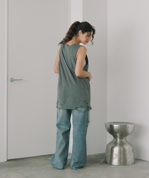 ROOPTOKYO（ループトウキョウ）の「ダメージ加工タンクトップ（タンクトップ・メンズ・グレー系その他/グレー/ホワイト系その他/ホワイト/ブラック・FREE）」の17枚目の写真