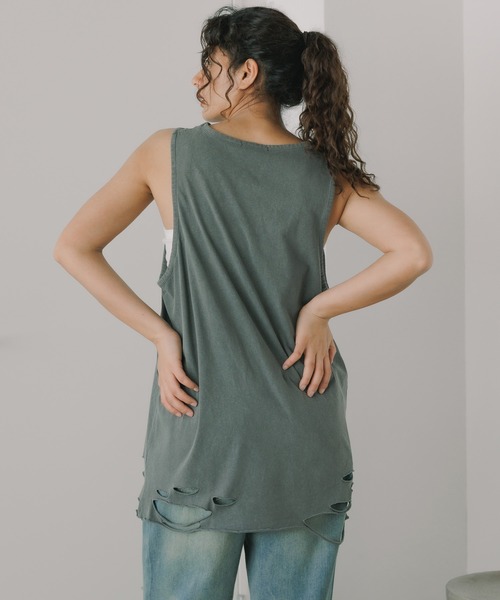 ROOPTOKYO（ループトウキョウ）の「ダメージ加工タンクトップ（タンクトップ・メンズ・グレー系その他/グレー/ホワイト系その他/ホワイト/ブラック・FREE）」の15枚目の写真