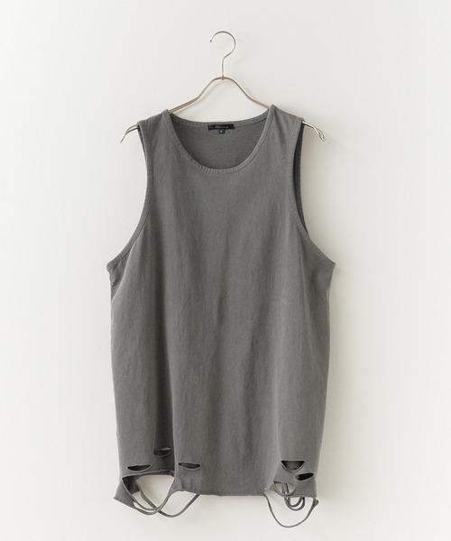 ROOPTOKYO（ループトウキョウ）の「ダメージ加工タンクトップ（タンクトップ・メンズ・グレー系その他/グレー/ホワイト系その他/ホワイト/ブラック・FREE）」の13枚目の写真