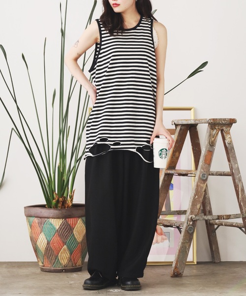 ROOPTOKYO（ループトウキョウ）の「ダメージ加工タンクトップ（タンクトップ・メンズ・グレー系その他/グレー/ホワイト系その他/ホワイト/ブラック・FREE）」の12枚目の写真