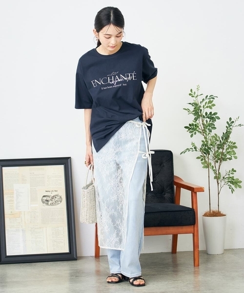 a.v.v(アーヴェヴェ)の「【コットン100%】クラシックロゴTシャツ(Tシャツ/カットソー・レディース・チャコールグレー/ホワイト/ネイビー・36/38/40/42/34)」の11枚目の写真