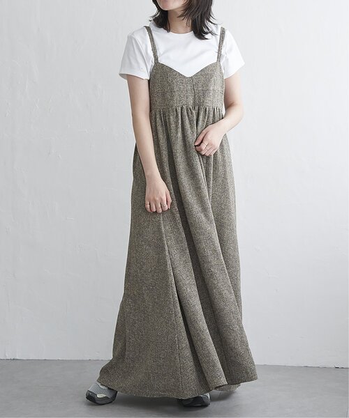 VENCEEXCHANGE（ヴァンスエクスチェンジ）の「サマーツィードキャミワンピース（ワンピース・レディース・ブラック/アイボリー/グレー/ブラウン・FREE）」の20枚目の写真