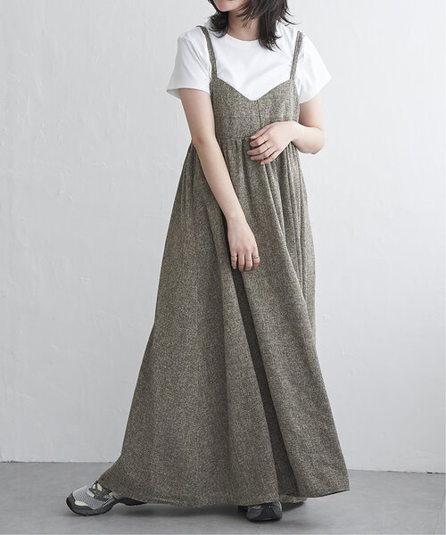 VENCEEXCHANGE（ヴァンスエクスチェンジ）の「サマーツィードキャミワンピース（ワンピース・レディース・ブラック/アイボリー/グレー/ブラウン・FREE）」の22枚目の写真