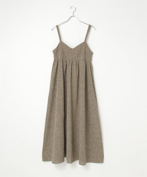 VENCEEXCHANGE（ヴァンスエクスチェンジ）の「サマーツィードキャミワンピース（ワンピース・レディース・ブラック/アイボリー/グレー/ブラウン・FREE）」の6枚目の写真