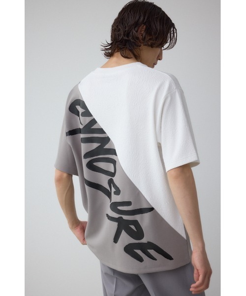 AZUL by moussy(アズールバイマウジー)の「異素材スウィッチンググラフィックTシャツ(Tシャツ/カットソー・メンズ・ブラック系その他/グレー系その他/ホワイト系その他・SMALL/MEDIUM/LARGE)」の2枚目の写真