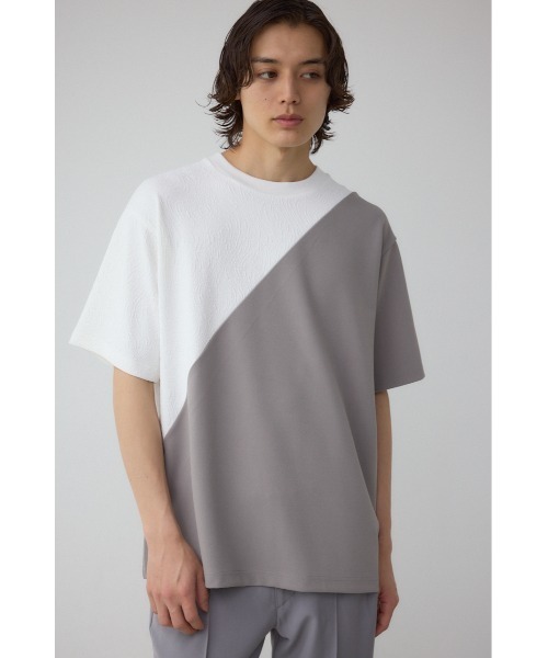AZUL by moussy(アズールバイマウジー)の「異素材スウィッチンググラフィックTシャツ(Tシャツ/カットソー・メンズ・ブラック系その他/グレー系その他/ホワイト系その他・SMALL/MEDIUM/LARGE)」の4枚目の写真