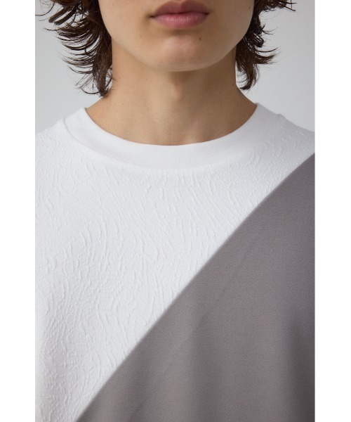 AZUL by moussy(アズールバイマウジー)の「異素材スウィッチンググラフィックTシャツ(Tシャツ/カットソー・メンズ・ブラック系その他/グレー系その他/ホワイト系その他・SMALL/MEDIUM/LARGE)」の9枚目の写真
