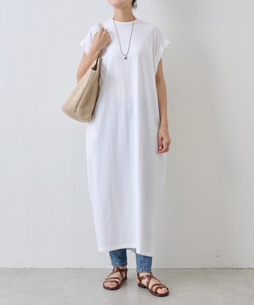 BEARDSLEY（ビアズリー）の「オーガニックコットンタックワンピース