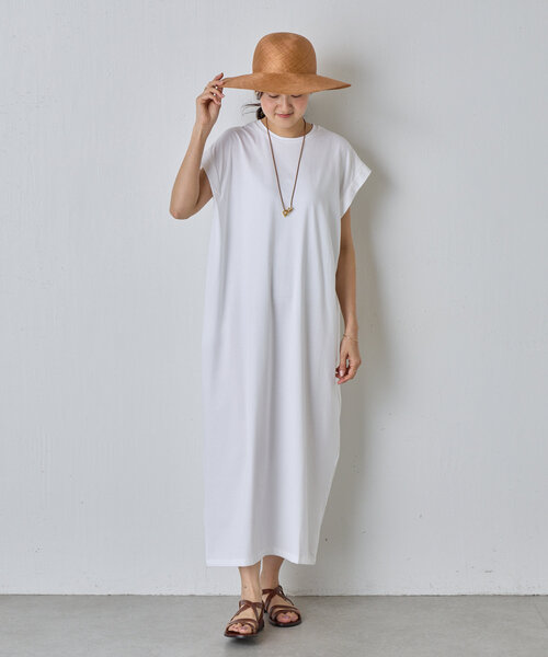 BEARDSLEY（ビアズリー）の「オーガニックコットンタックワンピース