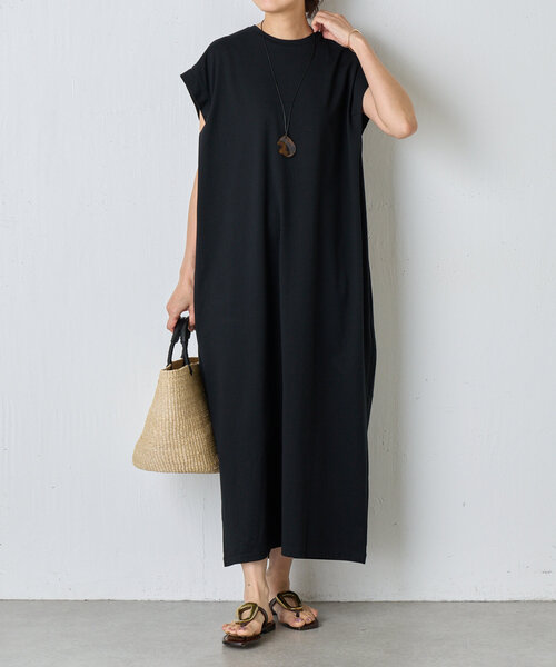 BEARDSLEY（ビアズリー）の「オーガニックコットンタックワンピース