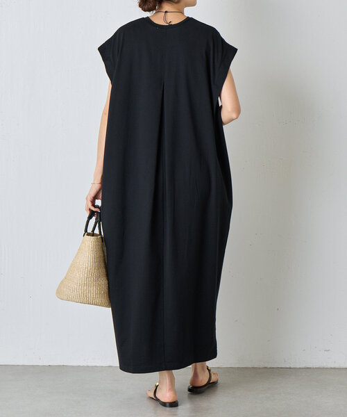 美品☆BEARDSLEY ビアズリー サイド ボックス タック ワンピース BEARDSLEY（ビアズリー）の「オーガニックコットンタックワンピース