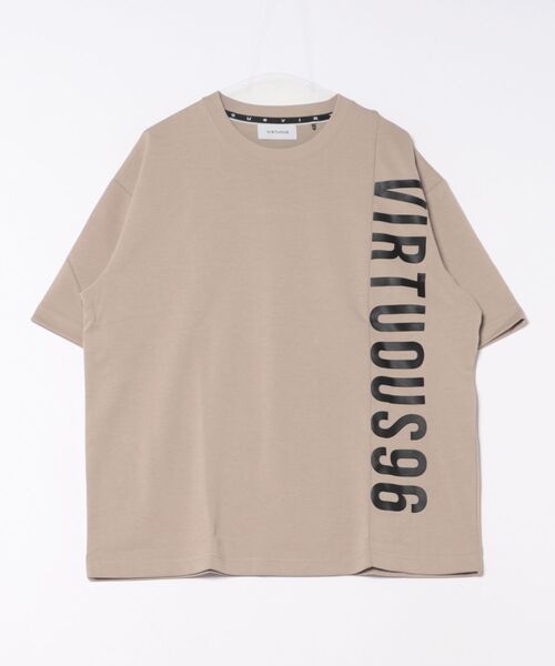 VIRTUOUS(バーチャス)の「【VIRTUOUS/バーチャス】ポンチブランドロゴ切替半袖Tシャツ(Tシャツ/カットソー・メンズ・ホワイト/ブラック/ベージュ・X-LARGE/LARGE/MEDIUM)」の9枚目の写真